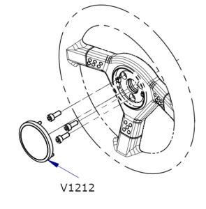 Driving games - SEGA steering wheel cover (tapa centro volante) - V1212 montaje detail