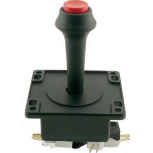 Joystick - 8-way super with top fire button - Suzo Happ # 50-8000-10 - V1265 red